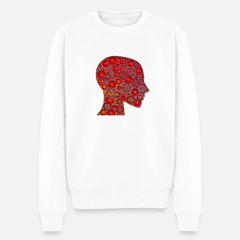 Tête d'engrenages - Pull Premium bio Homme - blanc
