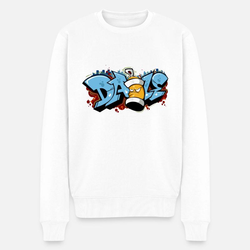Street graff - Pull Premium bio Homme - blanc