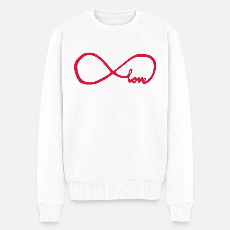 liebe - Männer Premium Bio Pullover - Weiß