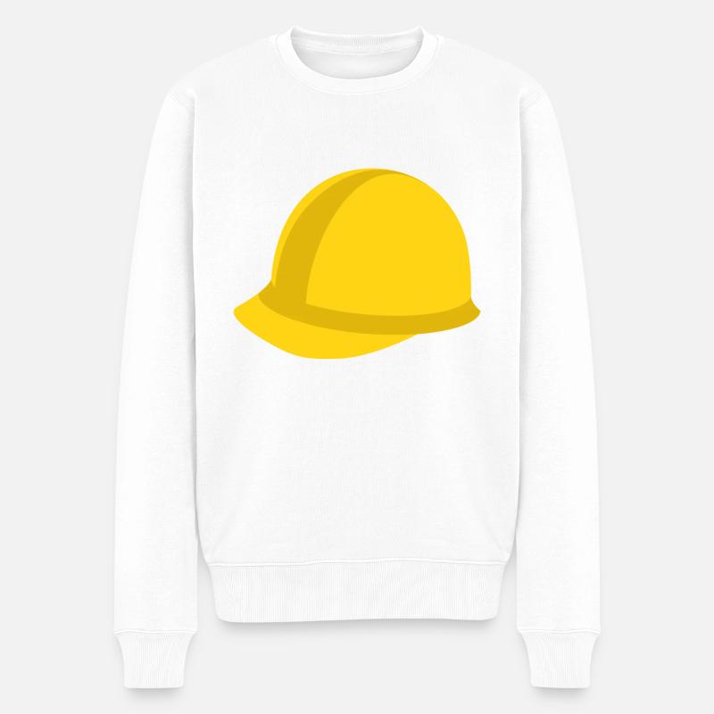 helm - Männer Premium Bio Pullover - Weiß