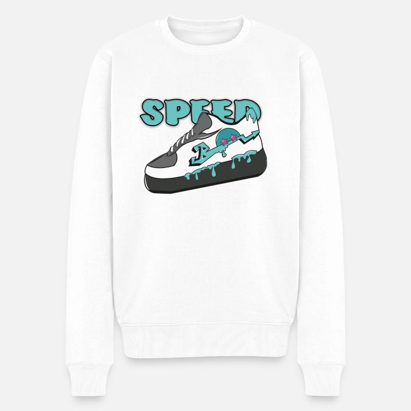 « , Speed,, Design femmes hommes - Pull Premium bio Homme - blanc