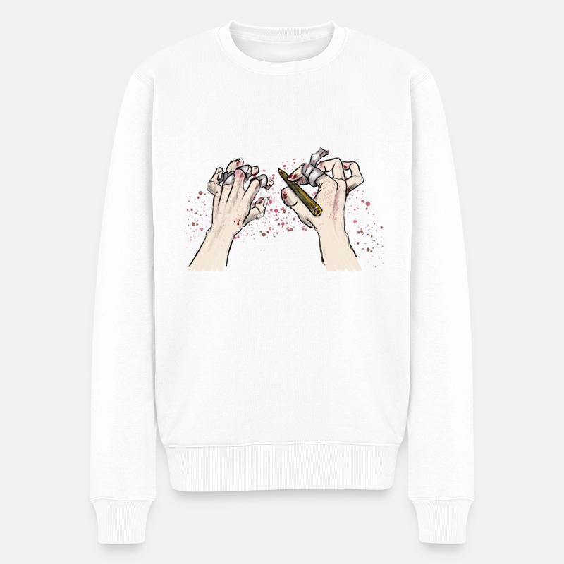 Wrecked Hands Climbing T-Shirt Design - Pull Premium bio Homme - blanc