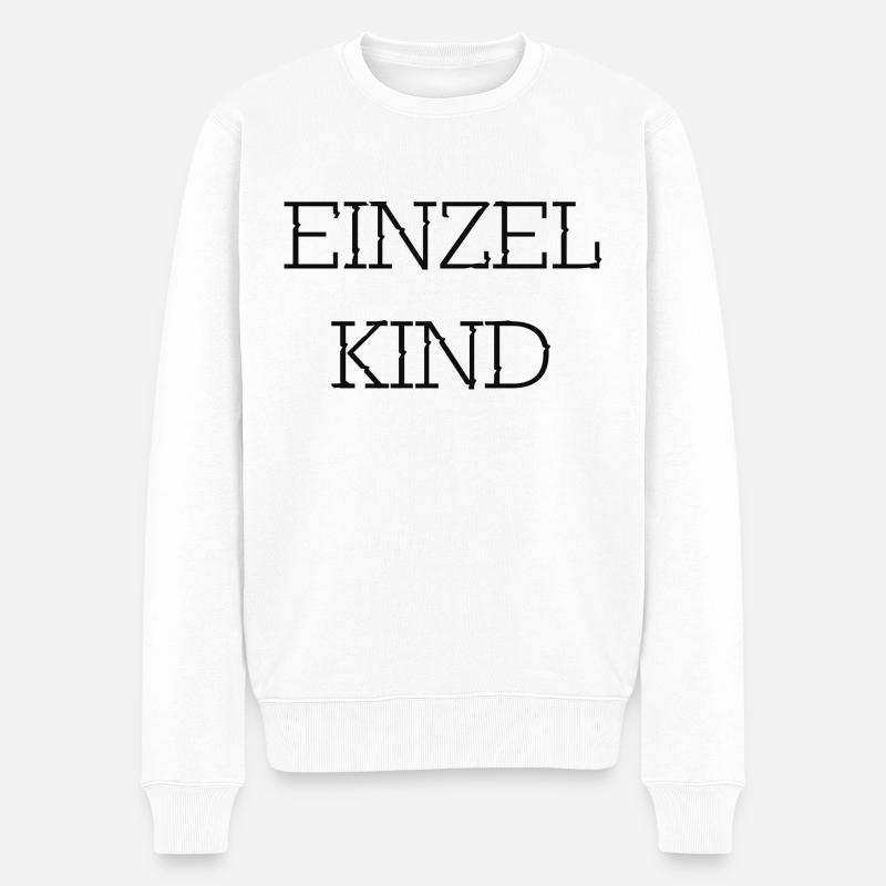 Einzelkind - Männer Premium Bio Pullover - Weiß