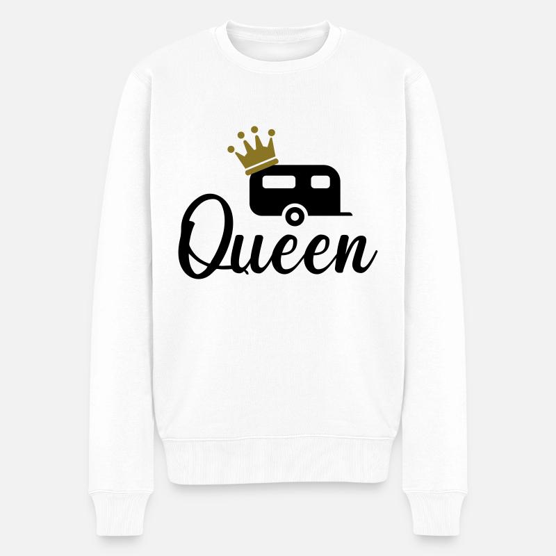 Camping Queen - Pull Premium bio Homme - blanc