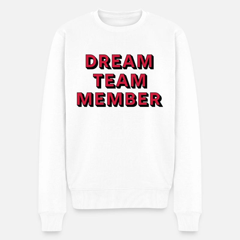 DREAM TEAM - Pull Premium bio Homme - blanc