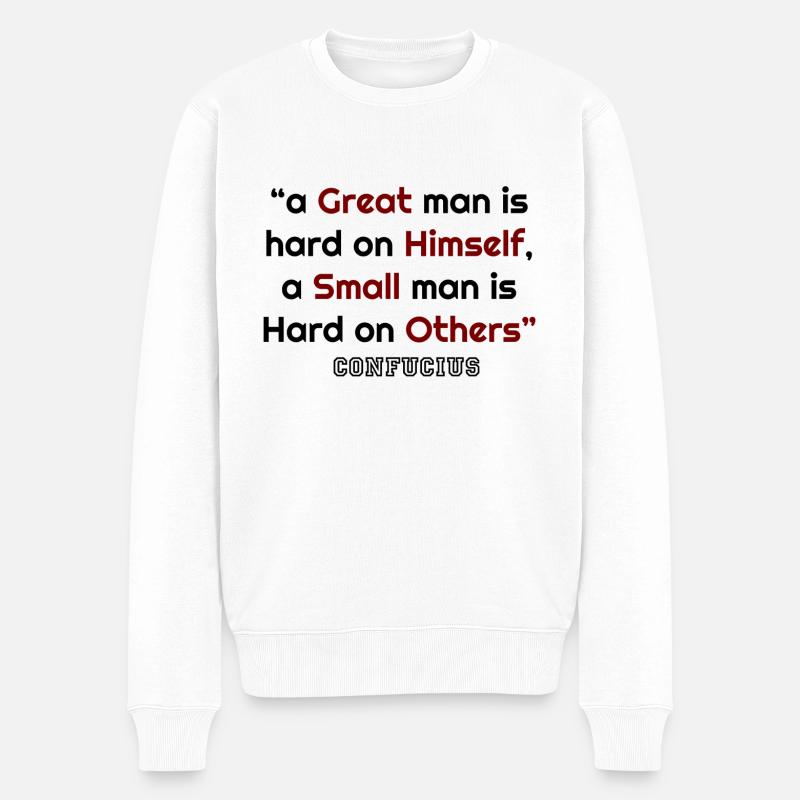 Confucius, citations confucius, citations célèbres, cool C - Pull Premium bio Homme - blanc