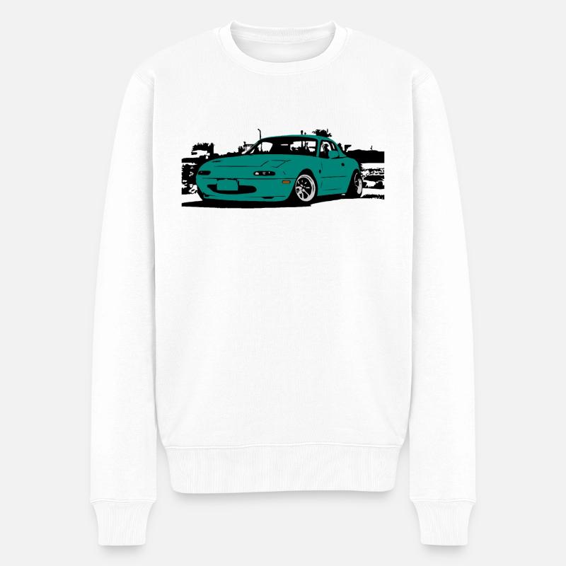 MIATA MK2 MX5 - Pull Premium bio Homme - blanc