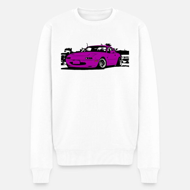 MIATA MK2 MX5 rosa - Männer Premium Bio Pullover - Weiß