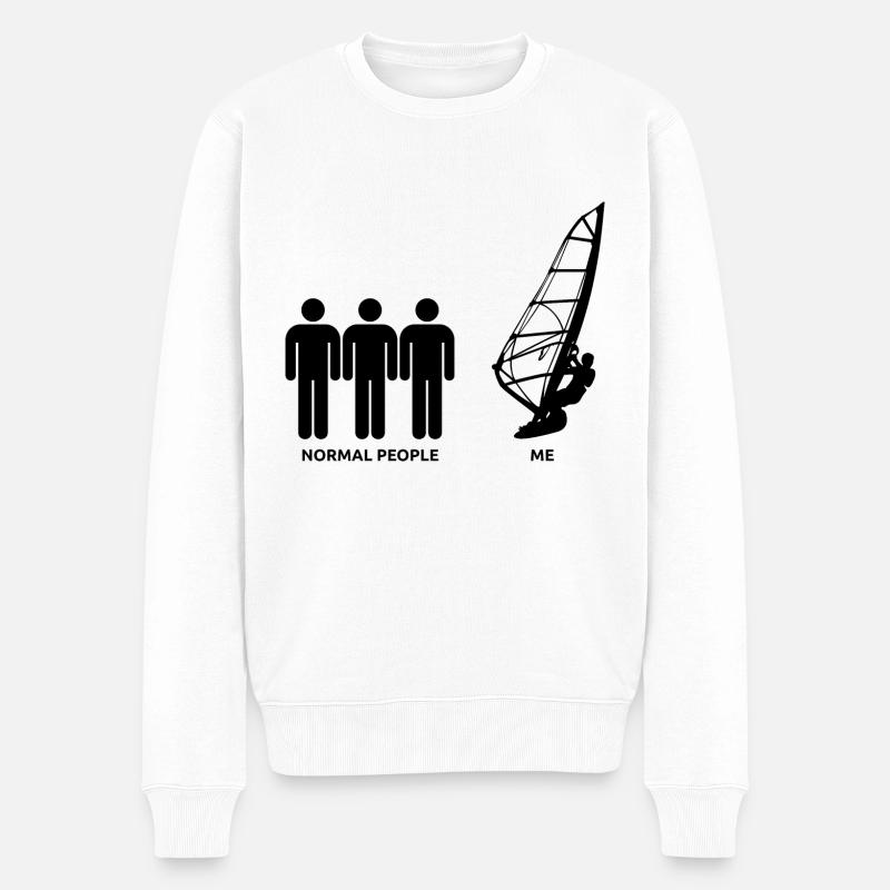 Planche à voile Surf de windsurf - Pull Premium bio Homme - blanc