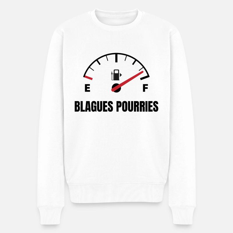 blagues pourries - Pull Premium bio Homme - blanc