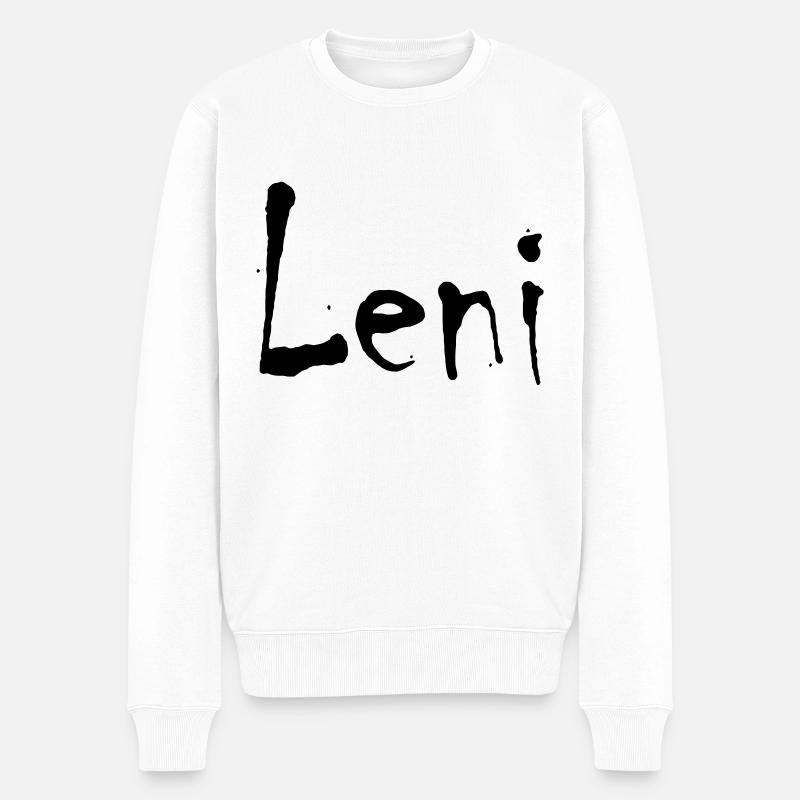 Leni - Männer Premium Bio Pullover - Weiß