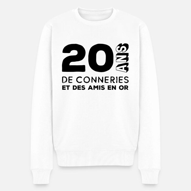 20 ans de conneries - Pull Premium bio Homme - blanc