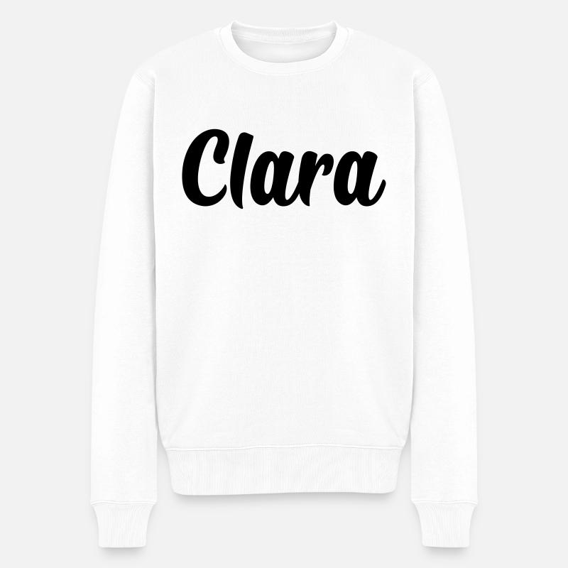 Clara - Männer Premium Bio Pullover - Weiß