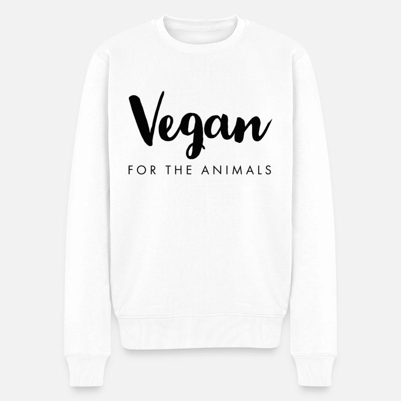 Végétalien pour les animaux - Pull Premium bio Homme - blanc