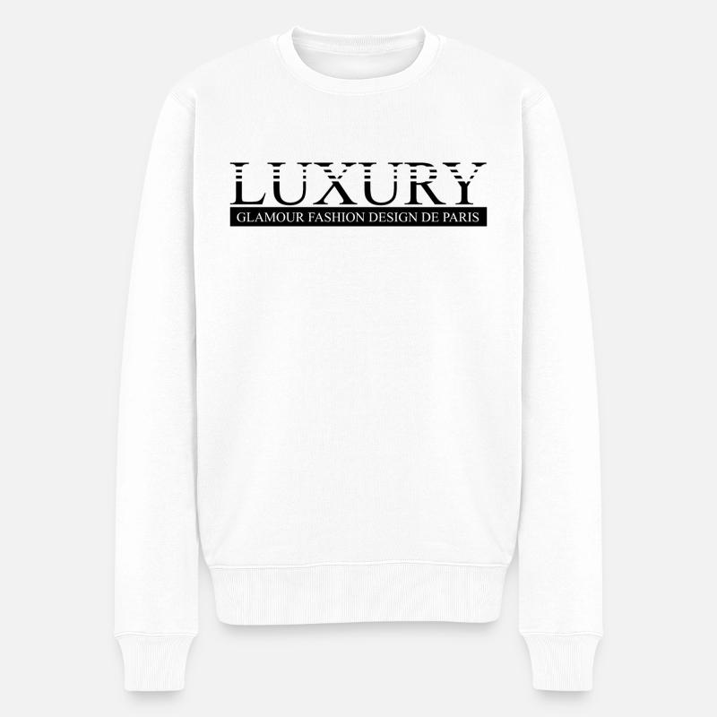 LUXE GLAMOUR - Pull Premium bio Homme - blanc