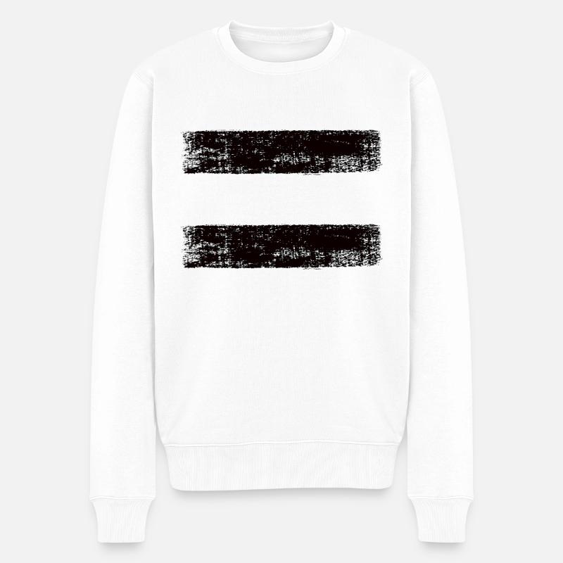 2x Bannière noire - Pull Premium bio Homme - blanc