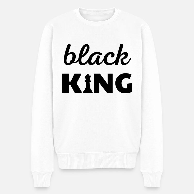 CHESS ÉCHECS BLACK KING - Pull Premium bio Homme - blanc