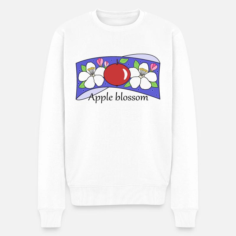 Apple blossom - Männer Premium Bio Pullover - Weiß