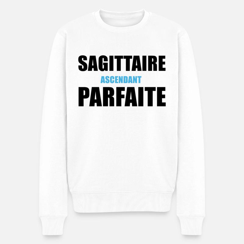 sagittaire ascendant parfaite - Pull Premium bio Homme - blanc