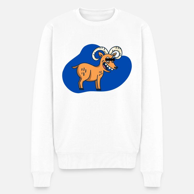 Dessin animé Bock - Pull Premium bio Homme - blanc