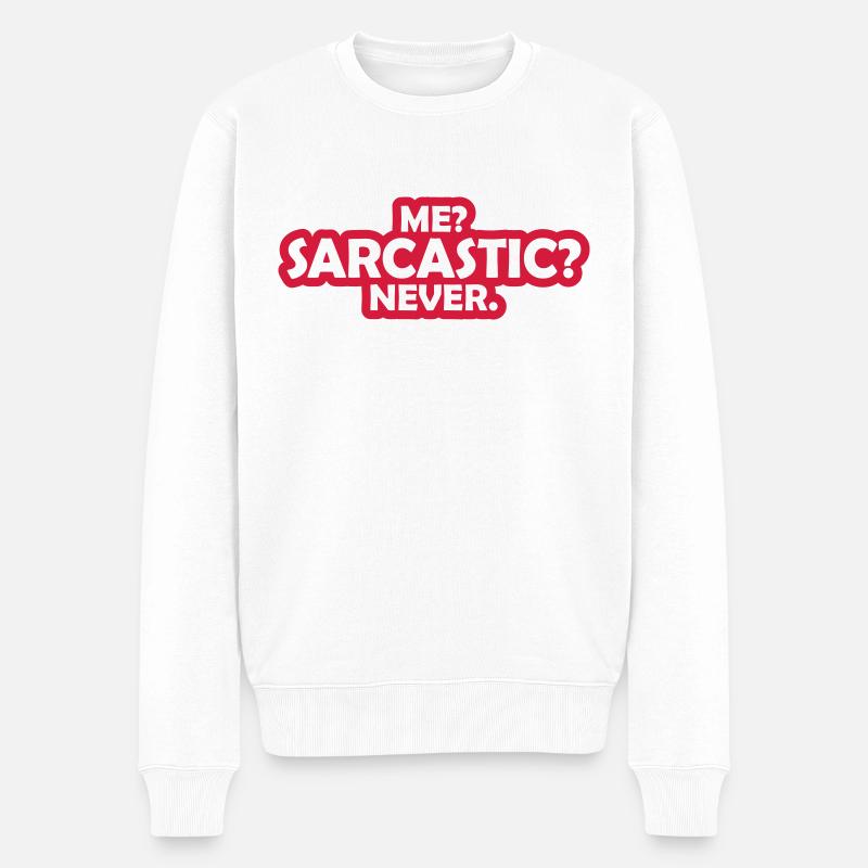 moi sarcastique ne cite jamais - Pull Premium bio Homme - blanc