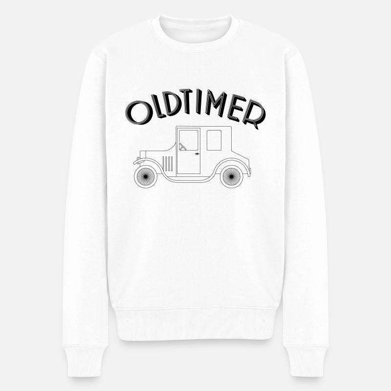 Oldtimer Design - Classic Cars - Männer Premium Bio Pullover - Weiß