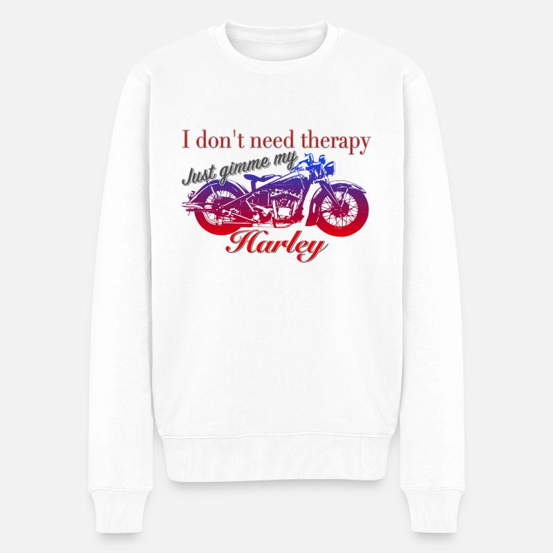 Eigentherapie - Männer Premium Bio Pullover - Weiß