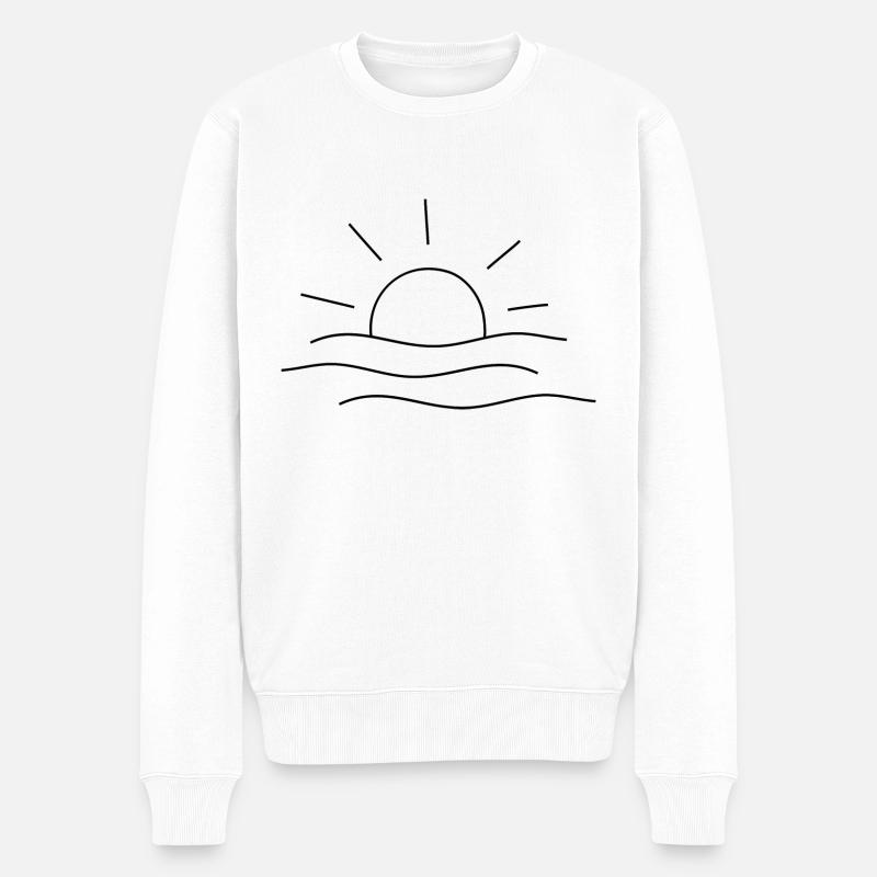 Lever du soleil. - Pull Premium bio Homme - blanc