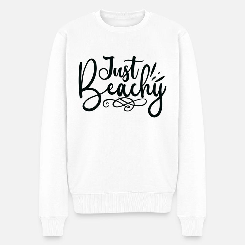 Juste Beachy - Pull Premium bio Homme - blanc