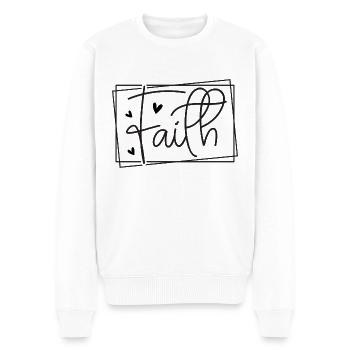 Faith - Men's Premium Organic Jumper - white - Front - Thijin (182cm)