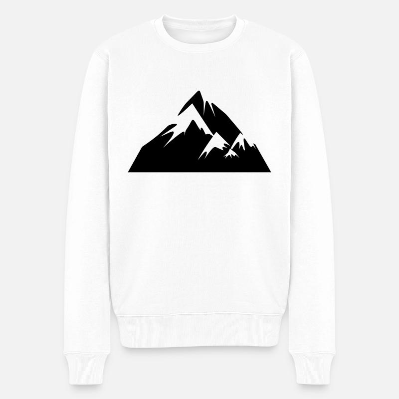 Berg - Männer Premium Bio Pullover - Weiß