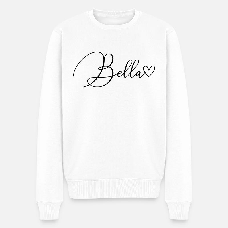 Bella Nom Prénom Fille - Pull Premium bio Homme - blanc