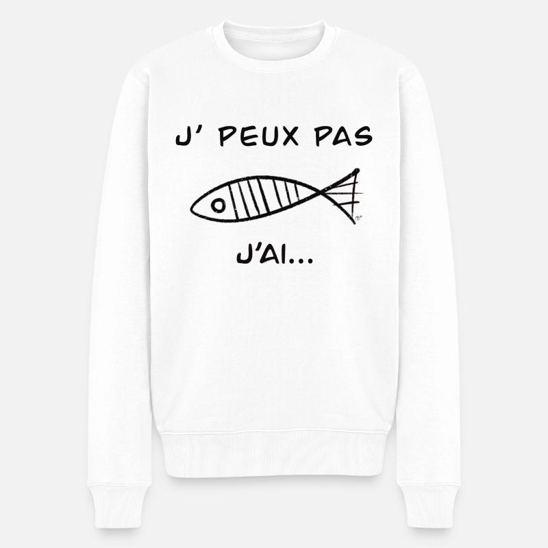 J peux pas j ai pêche - Pull Premium bio Homme - blanc