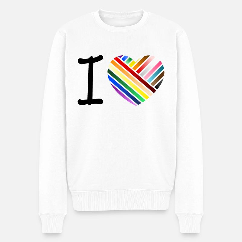 J’aime - moderne - Pull Premium bio Homme - blanc