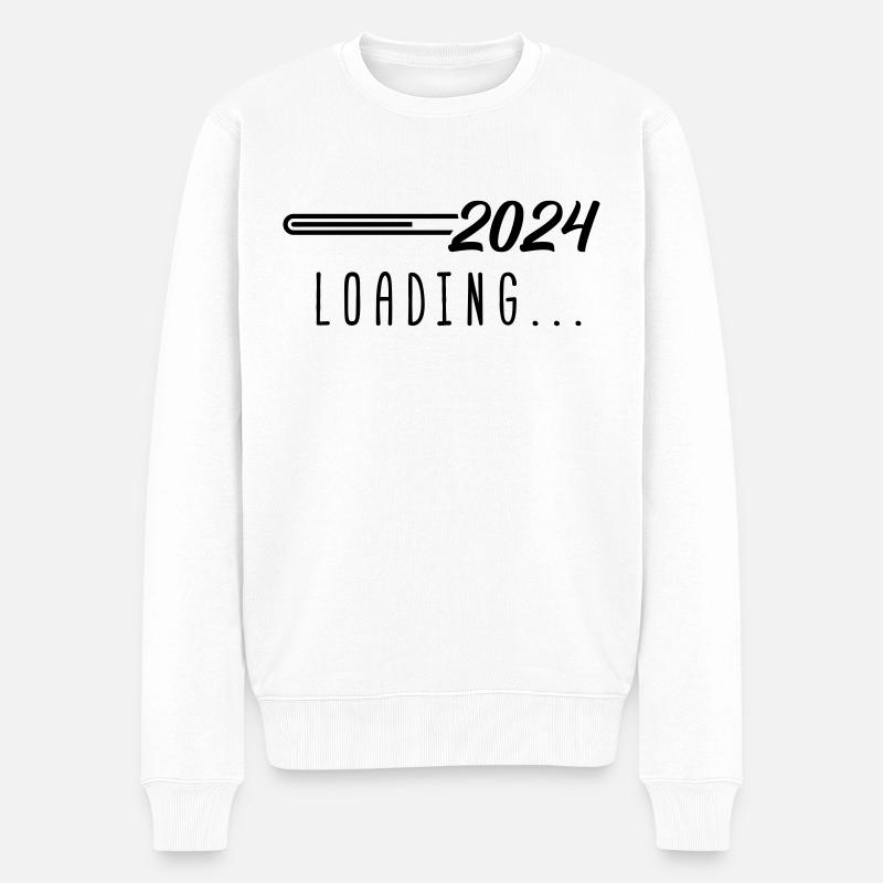 2024 loading - Männer Premium Bio Pullover - Weiß