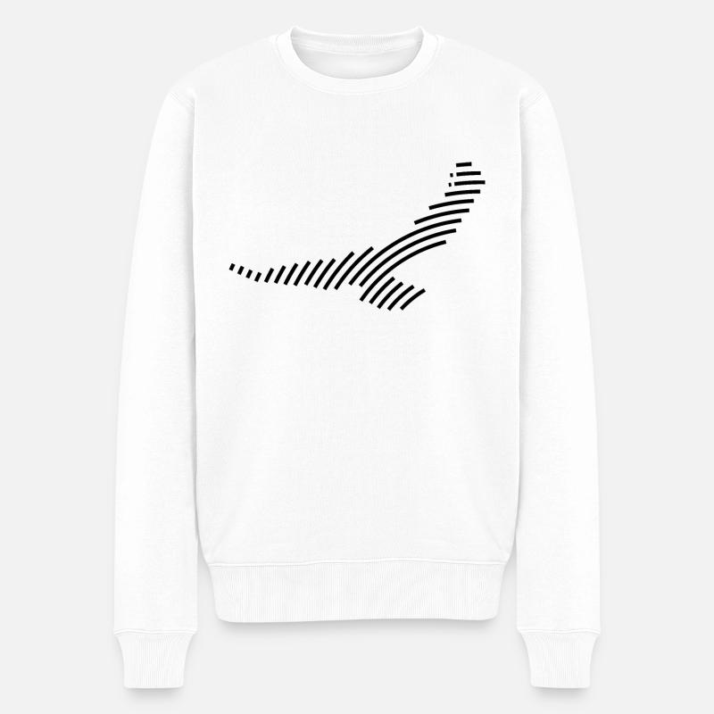 Silhouette d’un aigle - Pull Premium bio Homme - blanc