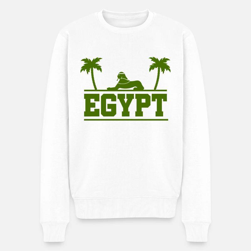 egypt - Männer Premium Bio Pullover - Weiß