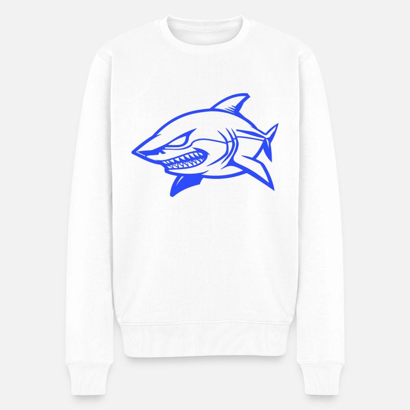 Shark Comic - Men's Premium Organic Jumper - white