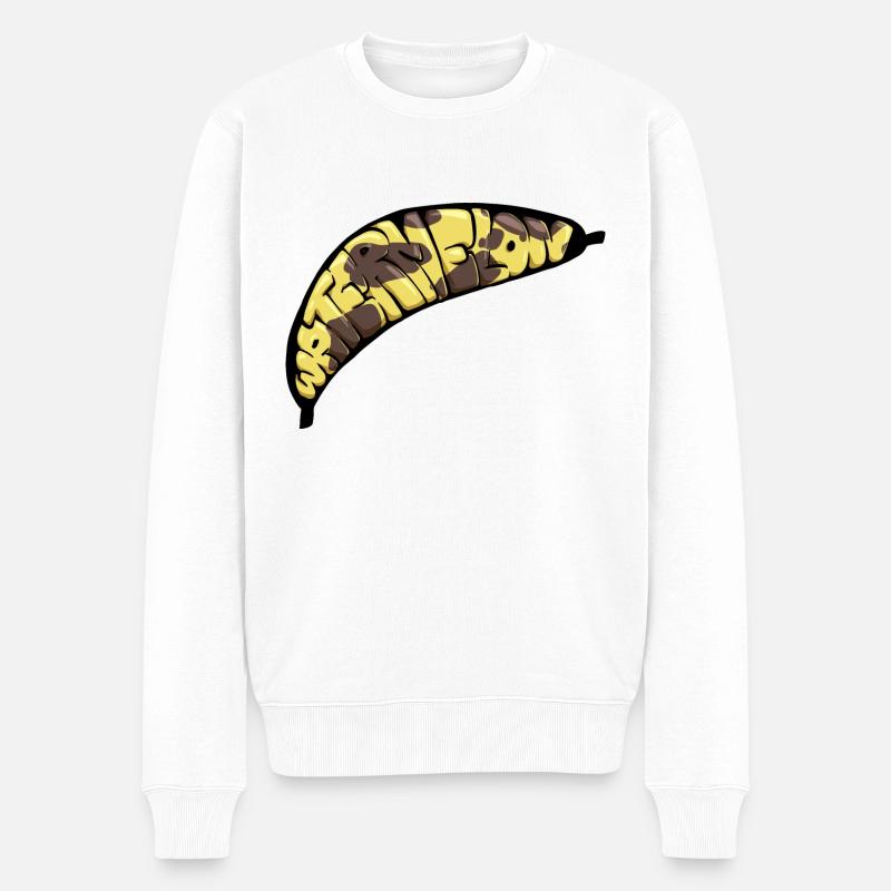 Banana-Watermelon Graff - Pull Premium bio Homme - blanc