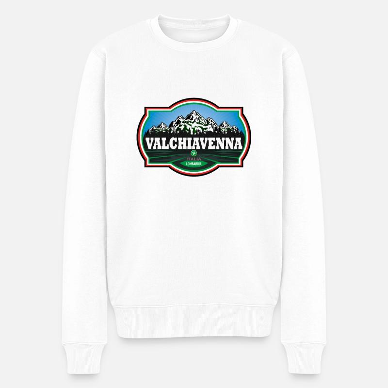 Valchiavenna Lombardie - Pull Premium bio Homme - blanc
