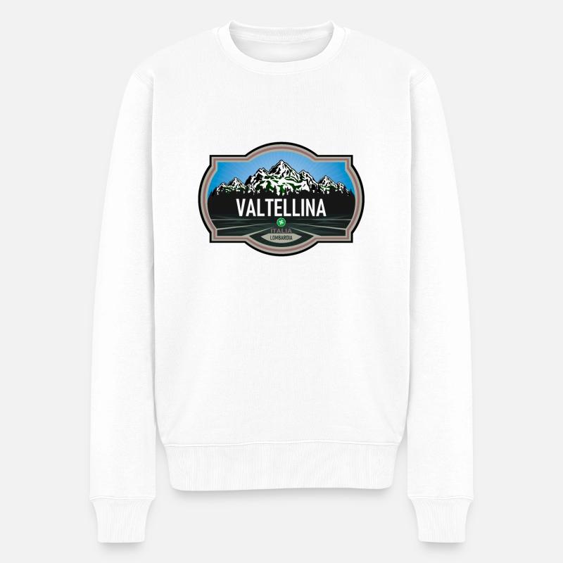 Valteline, Lombardie - Pull Premium bio Homme - blanc