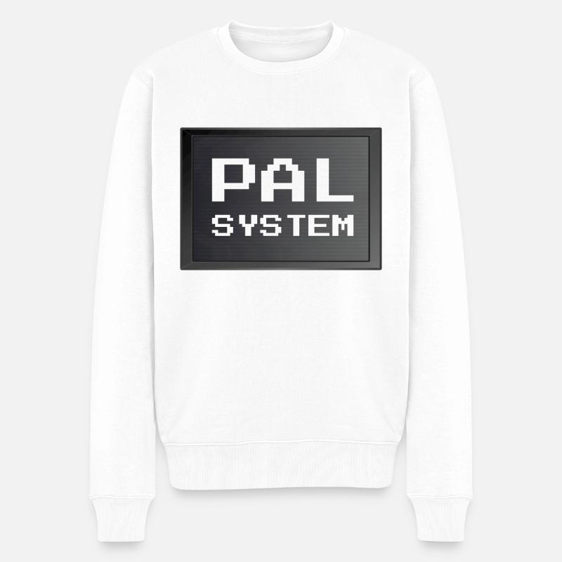 Retrogaming - PAL-System - Männer Premium Bio Pullover - Weiß
