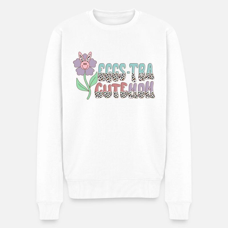 Eggs-Tra Maman mignonne - Pull Premium bio Homme - blanc