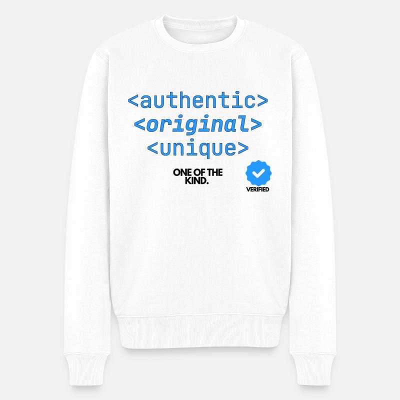 Authentisches Original der Art - Männer Premium Bio Pullover - Weiß