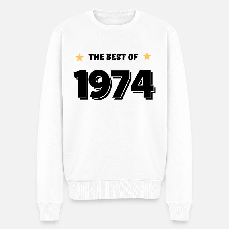 Das Beste aus 1974 - Männer Premium Bio Pullover - Weiß