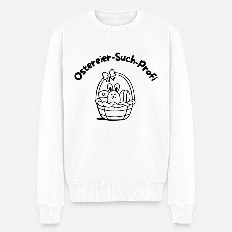 Ostereier-Such-Profi - Männer Premium Bio Pullover - Weiß