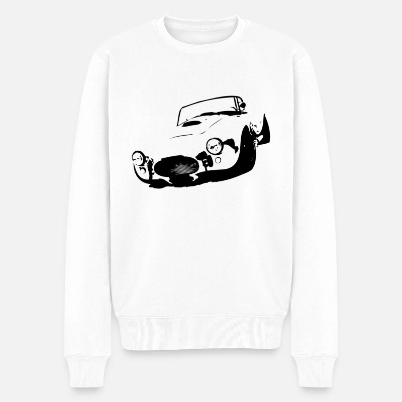 old car - Männer Premium Bio Pullover - Weiß