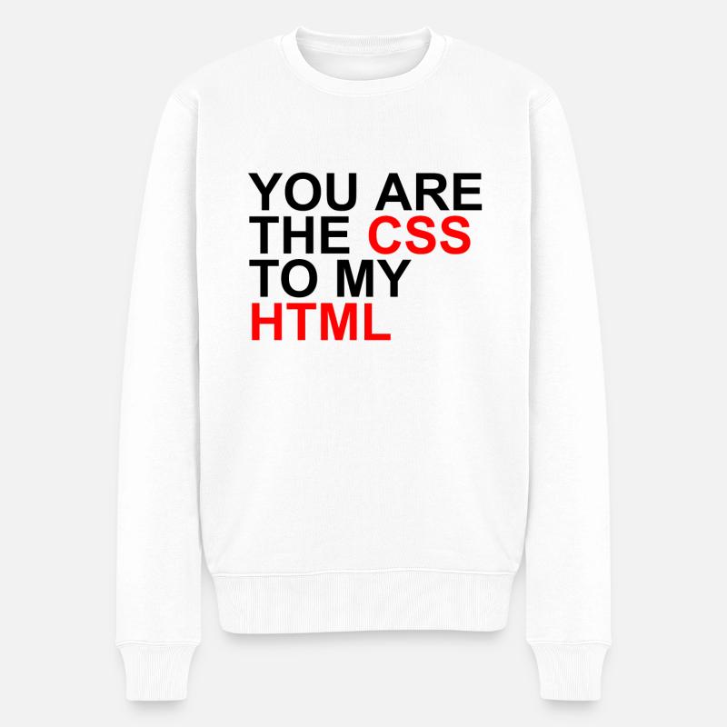 css to my html - Männer Premium Bio Pullover - Weiß