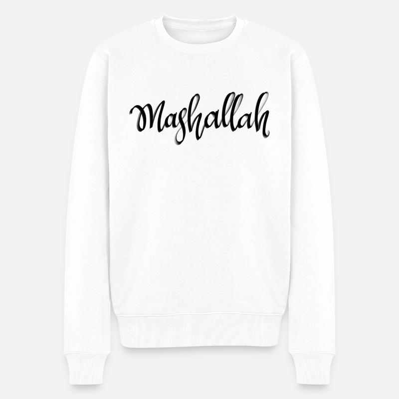 Mashallah - Männer Premium Bio Pullover - Weiß