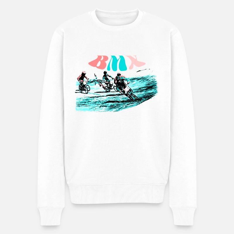 bmx - Männer Premium Bio Pullover - Weiß